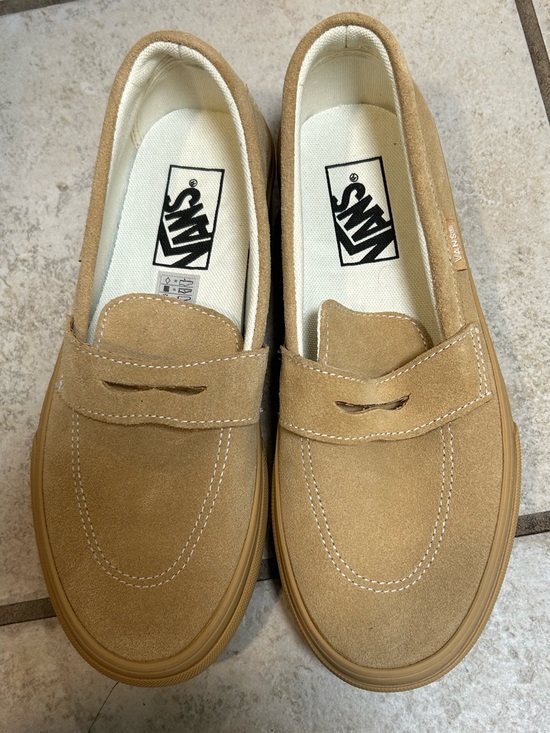 Vans Shoes - Vans Men's Tan Suede Slip-On Penny Loafers